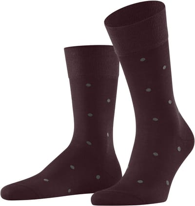 FALKE Dot gedessineerd katoen sokken heren rood - maat 39-42
