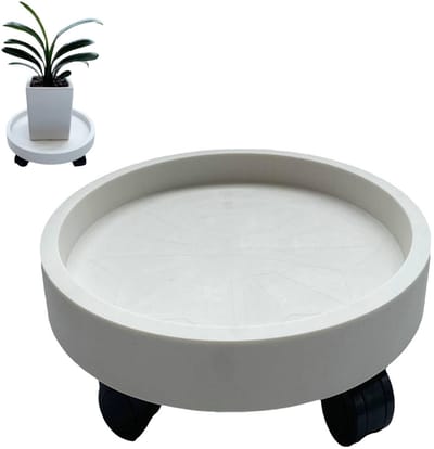 Dailygoods - Plantenstandaard met Wielen - Rollende Plantenroller voor Binnen en Buiten