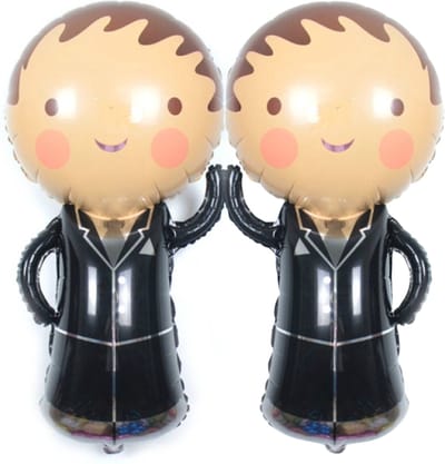 Winkrs Ballon Bruidspaar Man & Man 80 cm - Folie ballonnen voor bruiloft of huwelijks jubileum - Bruidegom & Bruidegom