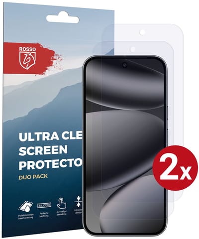 Rosso Screen Protector Geschikt voor Google Pixel 10 / 10 Pro | Ultra Clear Duo Pack | TPU Folie | Case Friendly Beschermfolie | 2 Stuks