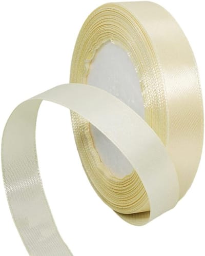 Elegante 15mm ivoorkleurige lint voor cadeauverpakking, decoratie, knutselen en bruiloften - 22m satijnen strik voor bloemen, ballonnen en taarten