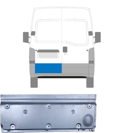 Reparatie plaatwerk achterste deuren voor Renault Master 1998-2010 / Links