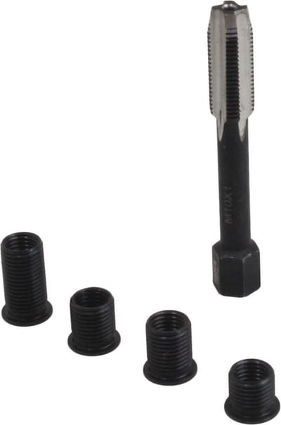 m10x1.00 draadreparatieset - 5 delige bougie reparatie set - verloop van m10 bougie naar m8 bougie - satra