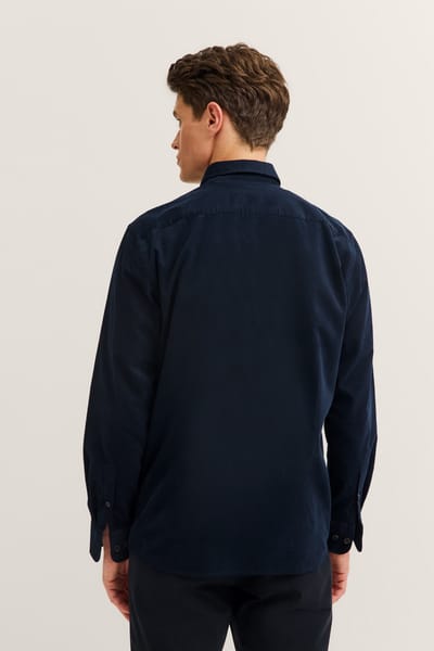 Bugatti Herren Corduroy overhemd in modern fit met button-down kraag