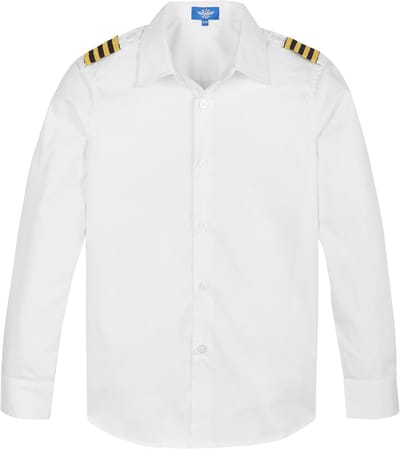 Wick Wings - Jongens - Mt 98/104 - Slimfit - Overhemd - Epauletten