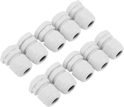 MK Stoer - Nylon kabel waterdichte connector - Kabelwartel - Wit - Elektrische apparaten - PG11 - 10 stuks
