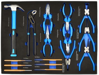 GEKO Pliers en hamers set - 16-delig - veelzijdig en compleet