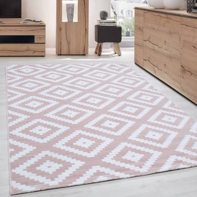 Binnenkleed, wit, voor de woonkamer, antislip, voor dagelijks gebruik, bohemian stijl, wasbaar 120x170 cm