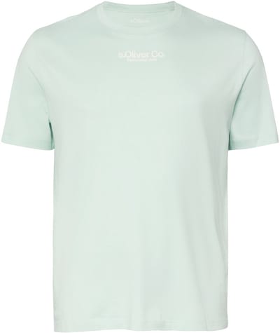 s.Oliver - male - T-shirt met ronde hals en logoprint