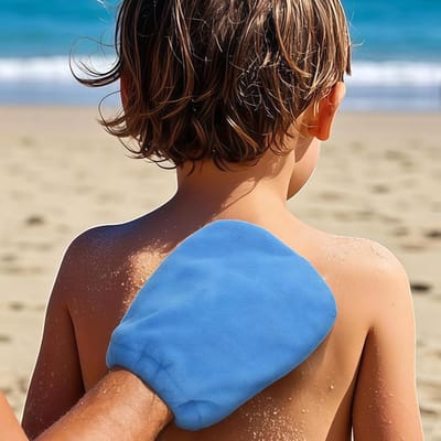Famanu – Zandveghandschoenen - strandaccessoires voor kinderen en volwassenen - ideaal voor strandvakanties - helpen zand snel te verwijderen - zacht en huidvriendelijk