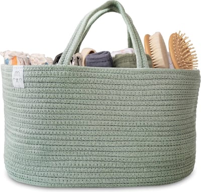 Baby Luier Caddy Organizer - Grote Draagbare Opbergmand voor Luiers en Doekjes - Perfecte Baby Shower Cadeau