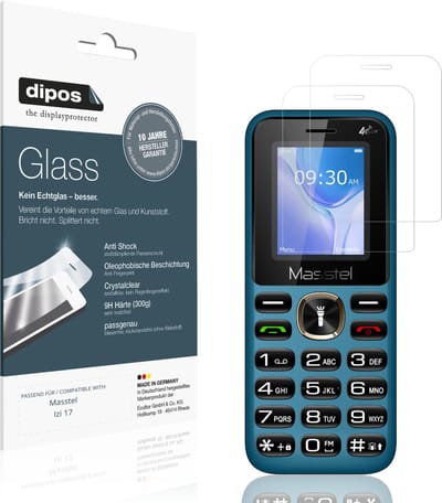 dipos – 2x Pantserfolie geschikt voor Masstel Izi 17 | 9H Screenprotector