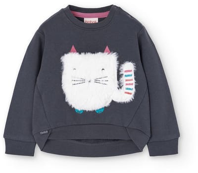Boboli Fleece Sweatshirt Grijs 12 Months Meisjes
