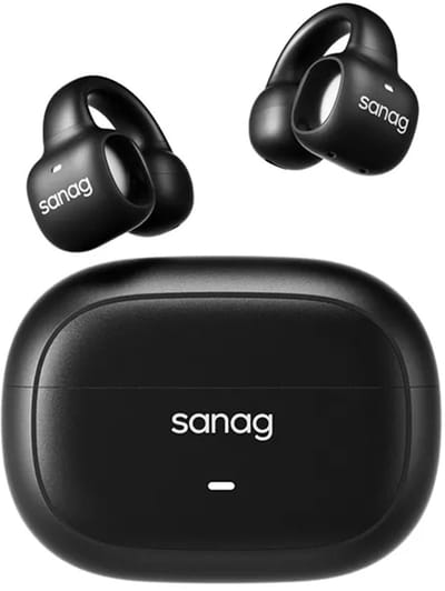 Sanag S3S – Open-Ear Bone Conduction Koptelefoon – Bluetooth 5.3 –Ai headset Sport Oorclip – 56u Lange Batterijduur – Waterdicht – Zwart