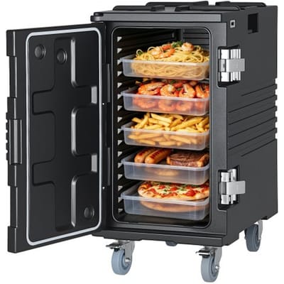 VEVOR Thermobox 120 L, Geïsoleerde Doos voor Het Warm en Koud Houden Van Eten en Drinken, Lldpe Thermische Doos 650 X 450 X 774 Mm, Transportdoos voor Eten en Drinken, Thermische Container voor Diverse Panmaten (Zonder Pan)