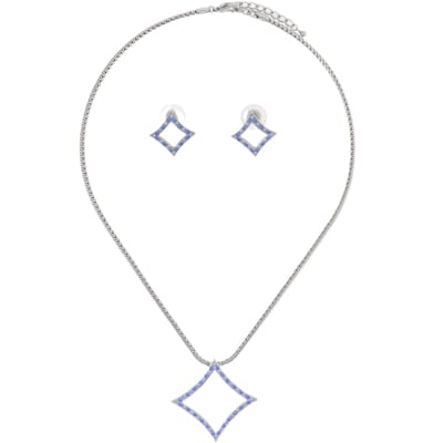 Behave – sieradenset – blauw – zilverkleurig – kristal – elegant – stijlvol