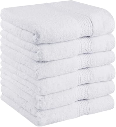Unyqoos® Zachte en Absorberende Handdoekenset van 6 Stuks met Gemakkelijke Ophanglus