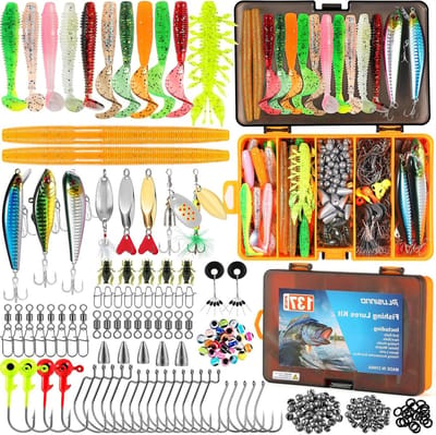 Vis Lure Set - Bait Kit - Zoetwater Vissen - 137 Delen - 6.9 x 4.7 x 1.2 inch - Zilver