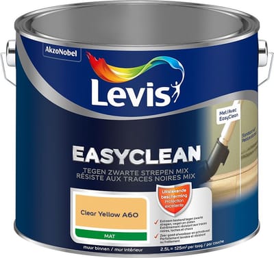 Levis - Easyclean Tegen Zwarte Strepen Mix - Clear Yellow A60 - Mengverf - 2,5 L
