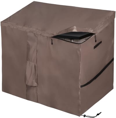 Dailygoods- Afvalcontainerbox Waterdicht - Tuin Opbergbox - Beschermhoes - Opklapbaar Dak - 420D Oxford - Praktisch Ritsontwerp - Tuinopbergbox