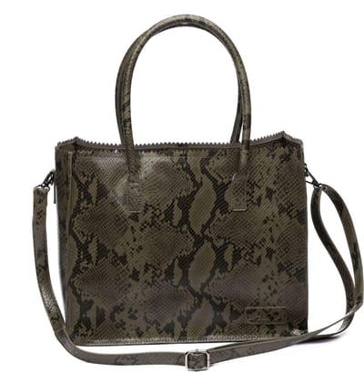 Zebra Natural Bags Shopper - Olijfgroen
