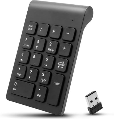Draadloos Numeriek Toetsenblok 18 Toetsen Extra Dun USB Plug and Play