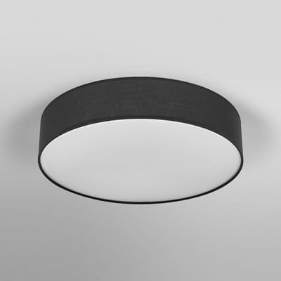 OSRAM ORBIS PARIS plafondlamp 480mm, zwart, 3xE27 fitting, kan worden uitgerust met slimme lamp, hoge kwaliteit, modern design, met stoffen kap, geschikt voor binnengebruik, rond, IP20