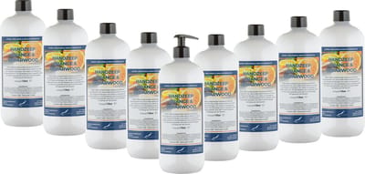 Handzeep Sweet Orange & Cedarwood 1 liter - met gratis pomp - set van 10 stuks - Voordeelverpakking