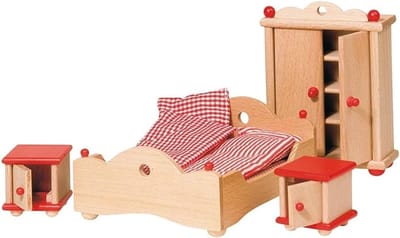 Poppenhuis Meubels - Miniatuur Set - Rollenspel - 9 Delig - Schaal 1:12