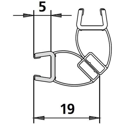 Kermi Aska replacement magnetic profile 6025698