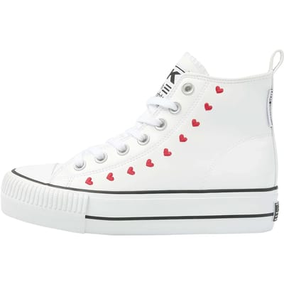British Knights - Kaya Mid Dames Sneakers Hoog - Maat 36 - Wit - Vrouwen Schoenen
