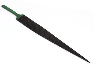 Houtrasp Vijl - Metaalvijl - Houtbewerking - Platte kop ontwerp - 26 cm - Zwart groen