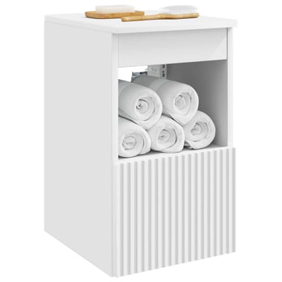 vidaXL - Badkamerkast - Wit - 30 - x - 35 - x - 50 - cm - Bewerkt - hout