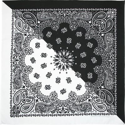 Fako Fashion - Paisley Bandana - Half/Half - Duo - Zwart/Wit