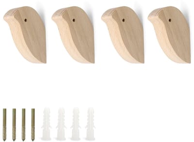 Dailygoody - Kledinghaken - Decoratieve wandhaken - Sterke draagkracht - Hout - Haken voor kleding en tassen - Praktisch voor iedere ruimte
