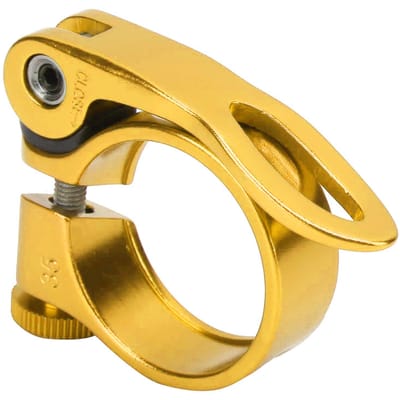 34,9 mm Duurzame Fiets Snelspanner Zadelpenklem Aluminiumlegering ZadelbuisklemGoud goud