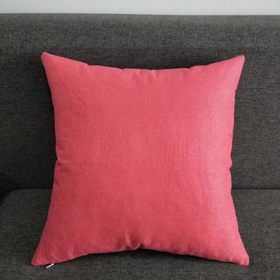 Dikke Linnen Stof Sierkussen Woonkamer Kussen Bankhoes Nachtkastje Rugkussen Auto Lendenkussenhoes Kantoor Gebruik Rughoes 40x40CM watermeloen rode kleur