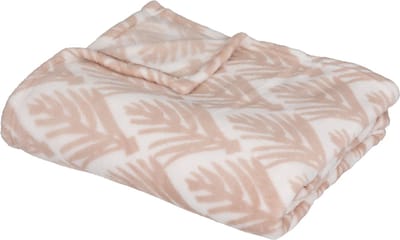 Atmosphera plaid art deco roze - 125 x 150 CM - Deken - Fleecedeken