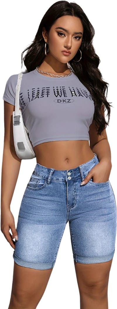 Livano Korte Broek Dames - Spijkerbroek - met Zakken - Volwassenen - Jongens - Shorts - Blauw - Maat XS