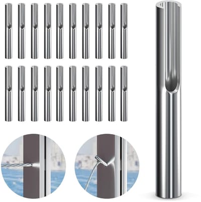 Kabelreling Kit - Roestvrij Staal - Balustrade Bevestiging - Verstelbaar Hoekontwerp - 20 Delig - Zilver