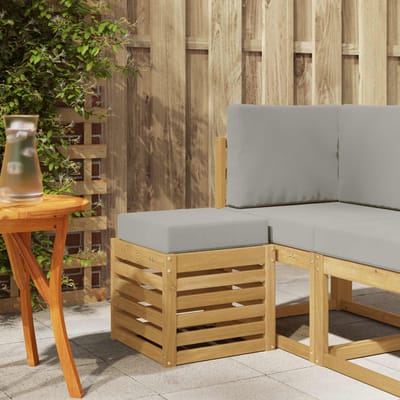 vidaXL - Buitenstoel - Bank - Massief - Acacia - Hout - Wit