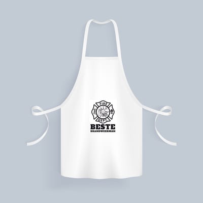 Akyol - beste brandweerman Keukenschort - Beste brandweerman - firefighter - cadeau - 82 bij 71 cm