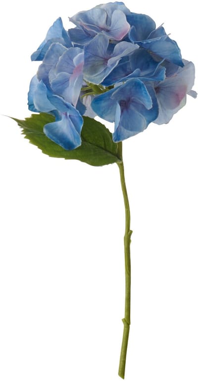 J-Line bloem hortensia Frisse Toets - textiel - blauw - small - 4 stuks