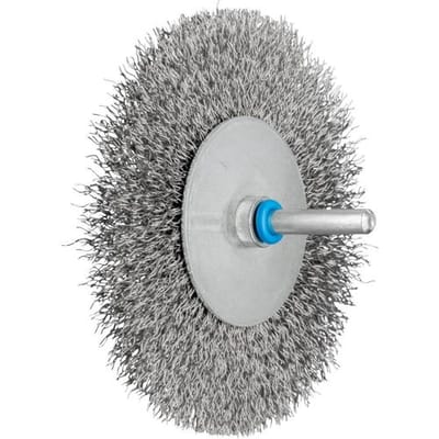 PFERD TOOLS POS ronde borstel ongetordeerd RBU Ø 100 x 10 mm schacht-Ø 6 mm Ø roestvrijstalen draad 0,30 POS RBU 10010/6 INOX 0,30 43701020 10 stuk(s)