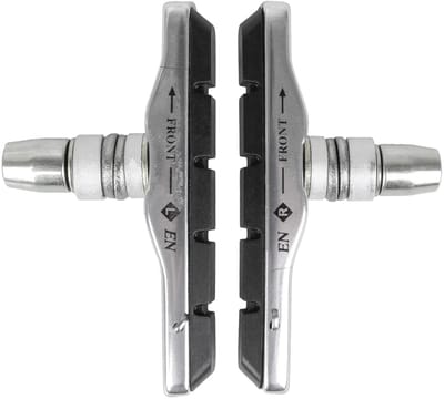Porteur V-Brake Remblokken Fiets – Asymmetrisch Cartridge Systeem (Vervangbare Rubbers) – Aluminium Remblokkenset met Inbusbevestiging – Zwart/Zilver