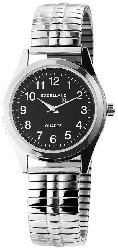 EXCELLANC Herenhorloge roestvrij staal Hiyam, mineraalglas