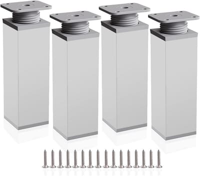 Verstelbare Meubelpoten 4 Stuks Aluminium Kastpoten 150mm Hoogte Verstelbaar