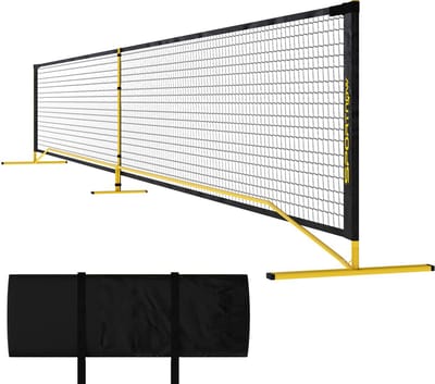 SPORTNOW-Metall, Polyester-Gelb+Schwarz-670L x 60B x 92H cm-Pickleball-Netz