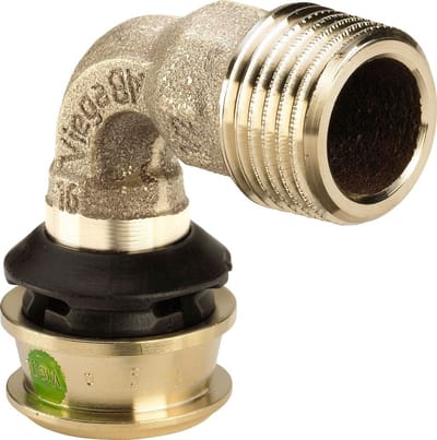 Viega Raxofix-overgangsbocht 90 graden, d 16mm, R 1/2 siliciumbrons model 5314, 645984