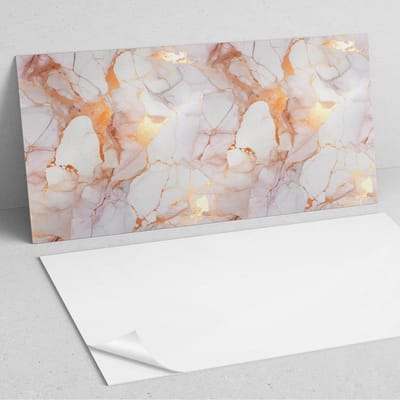 Coloray Wandpanelen Zelfklevend - Elegant marmer met aderen PVC Wandpaneel - 100 cm x 50 cm - Wit Wandbekleding Zelfklevend - 1 stuk - Texturen Wandpanelen Zelfklevend - Keuken Wandpanelen - Wandpanelen Badkamer